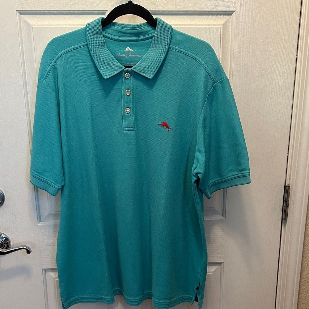 Tommy Bahama Aqua Supima Cotton Polo Shirt for Men Size XL